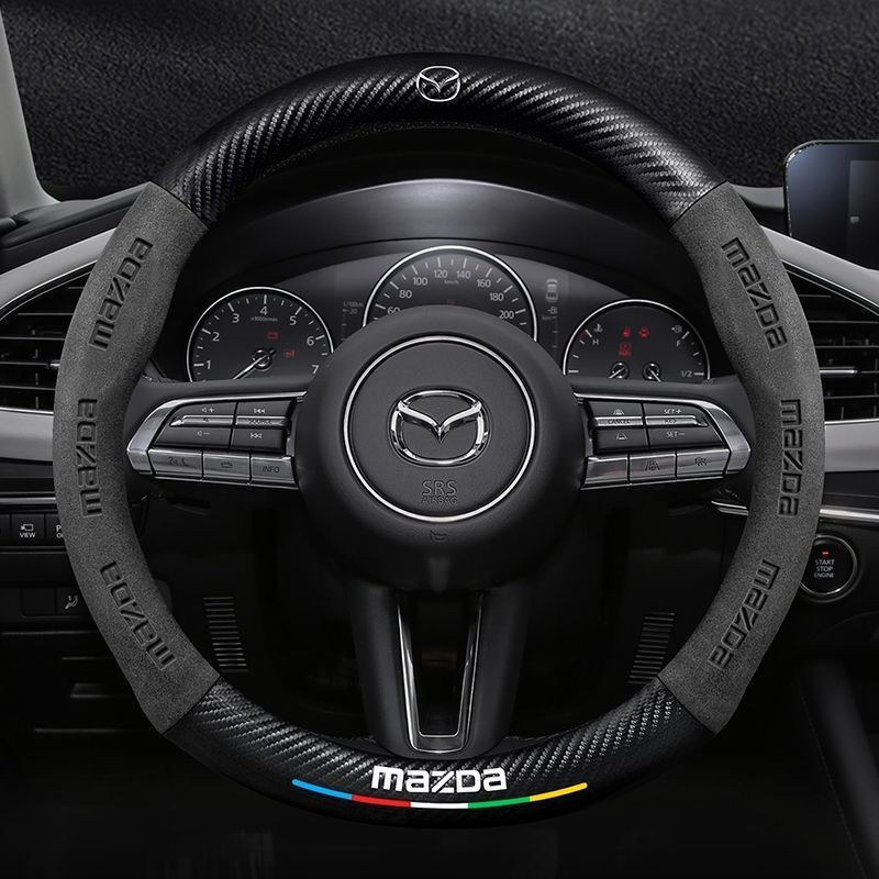 Capa de Volante de Alta Qualidade para Mazda 6 3 2 Cx3 Cx5 Cx9 323 Bt50 Cx30 Rx7 Rx8 Mx5 Mx3 Ms Acessórios para Carro