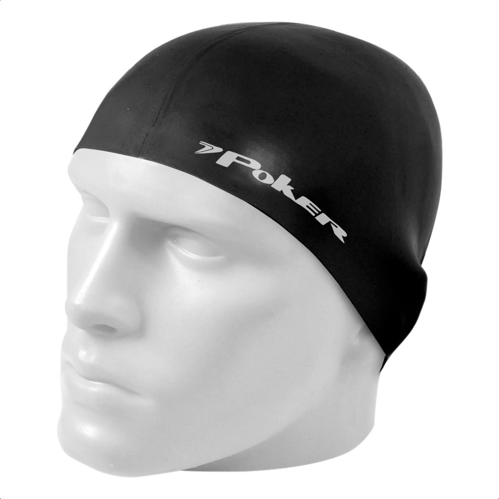 Touca de Natação Poker Silicone Power Preto - Único