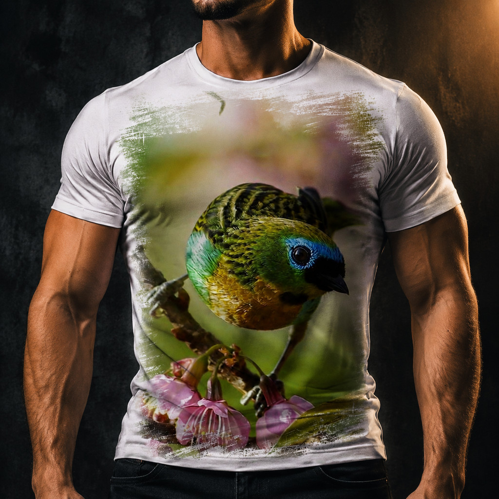 Camiseta Pássaro Ave Lindo Fofo A