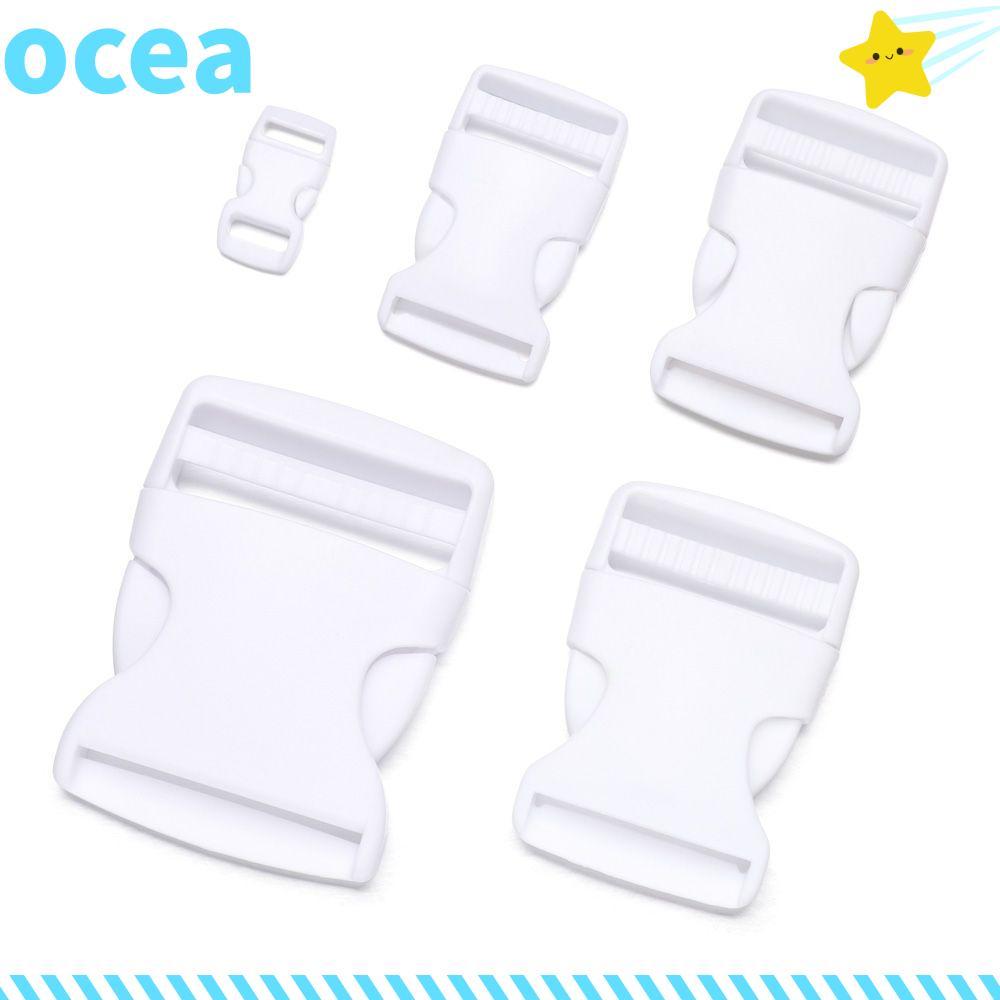 OCEA 2/5/10/20/30pcs Fivela Curva Bolsa Alça Correia Ajustável Plástico Branco Paracord Pulseira Bloqueio
