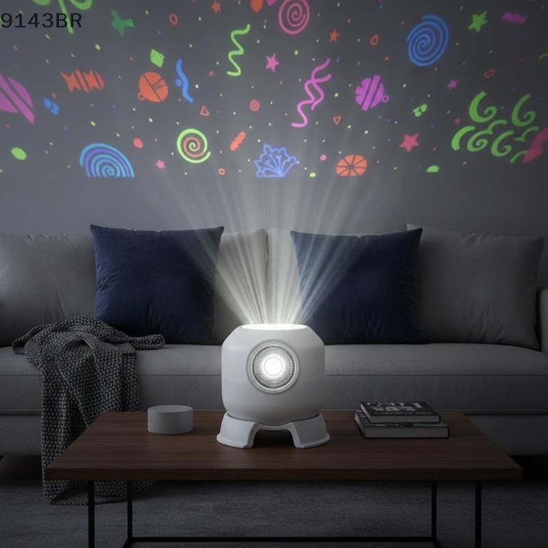 Imagem Lâmpada LED Dinâmica Para Projetor Oceano Com Conectividade USB Experiência De Luz Noturna Relaxante BR