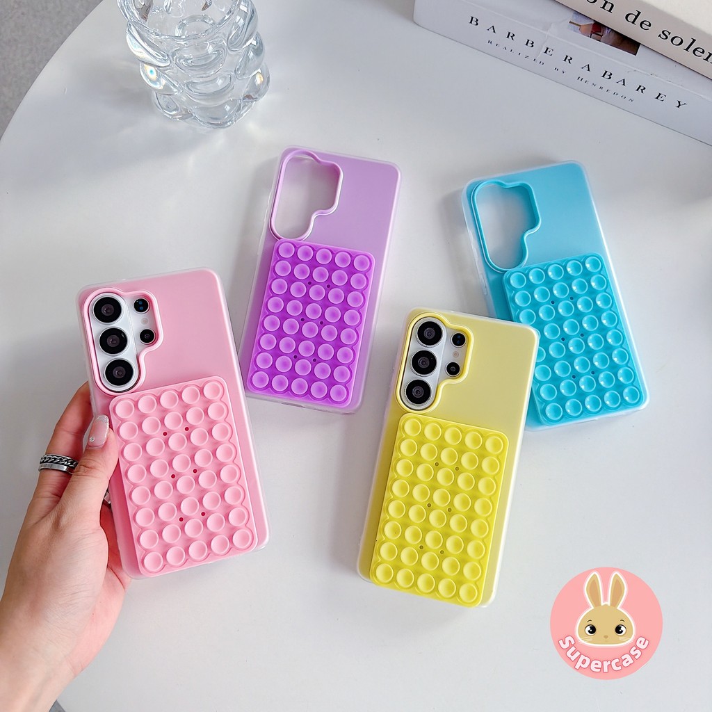 Capa De Telefone Com Ventosa Dupla Face Para Samsung Galaxy A56 A36 A55 A35 A54 A34 A53 A33 A52 A52S A51 A50 A50S Fofa C