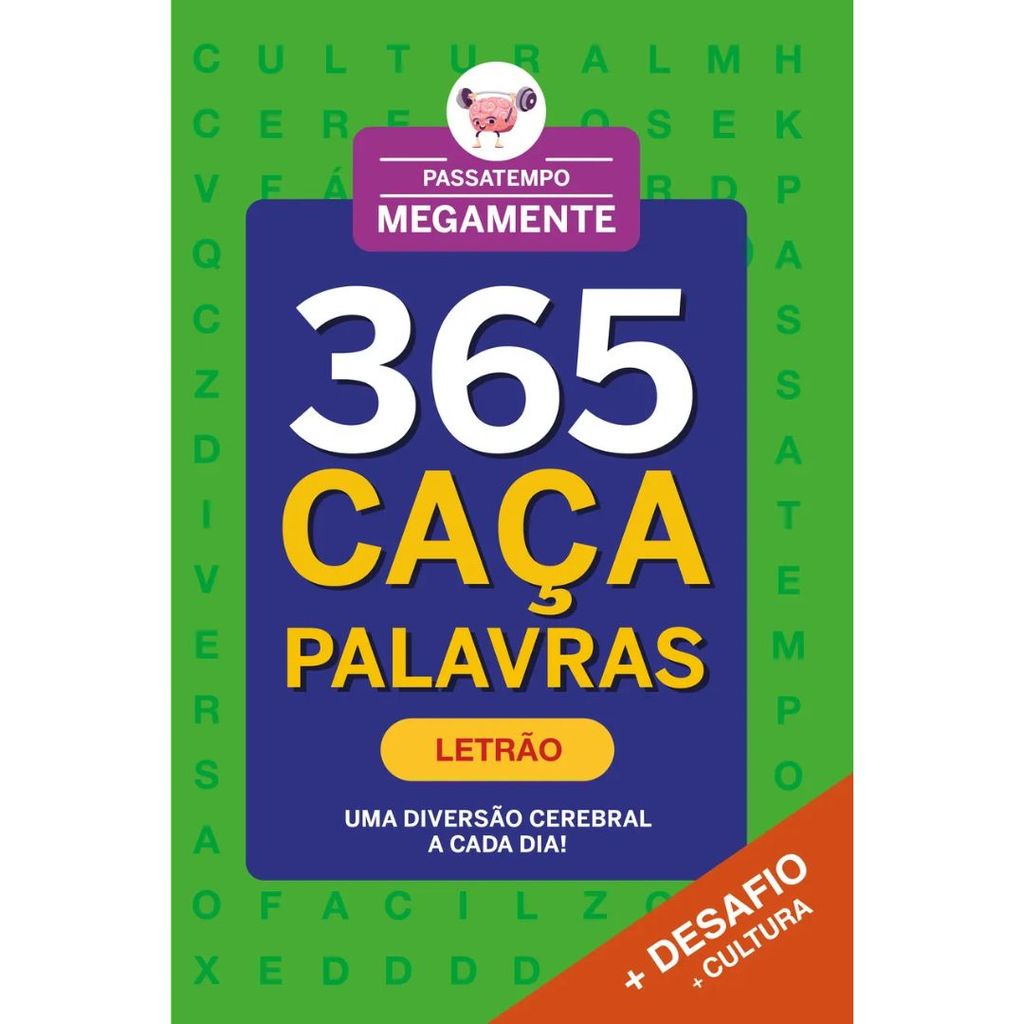 Passatempo Megamente 365 Caça Palavras | Letrão | Capa Verde