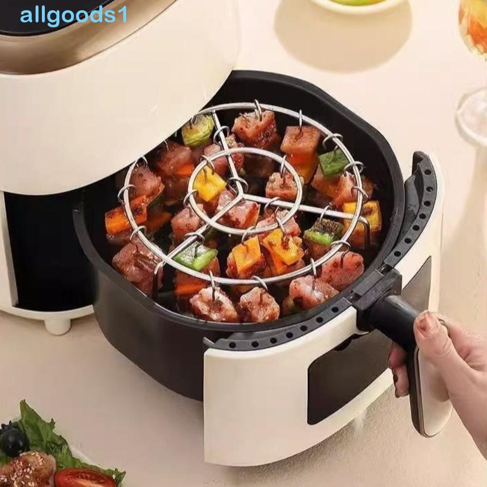 Espetos De Grelha Giratórios ALLGOODS , Suporte De Espeto De Fritadeira De Ar Antiaderente À Prova De Ferrugem , Aço Ino