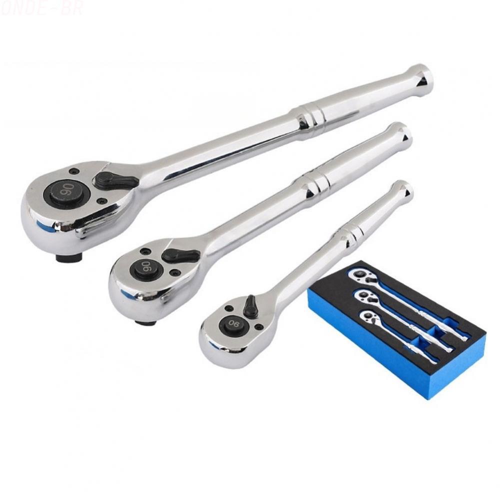 90 Tooth Ratchet Wrench Quick Switching Mechanism Sleek Professional Appearance