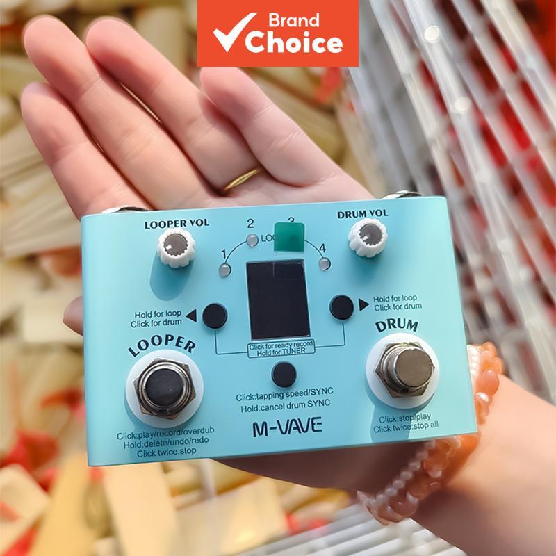 M-vave Lost Tempo V2 Máquina de Bateria e Pedal Looper com 30 Baterias Internas e 11 Minutos de Tempo de Gravação, Pedal