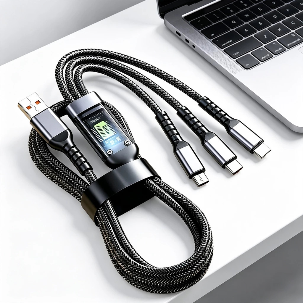 3 Em 1 Tipo C IOS Micro USB Carregamento Super Rápido Anti-Quebra 100W Cabos Trançados CL61201