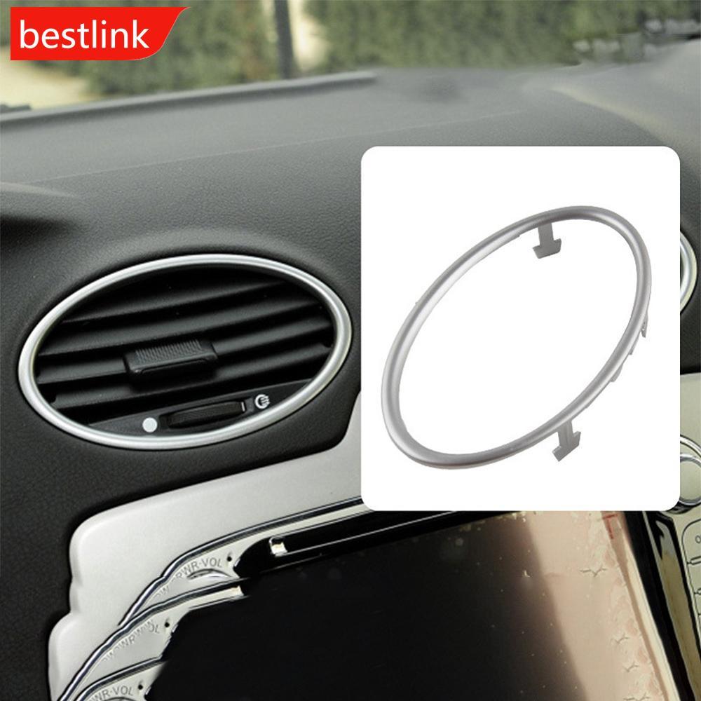 BESTLINK 1Pc/4 Pçs Carro Ar Condicionado Guarnição Saída Decoração Círculo Anel Adesivo Para Ford Focus 2 MK2 2005-2013