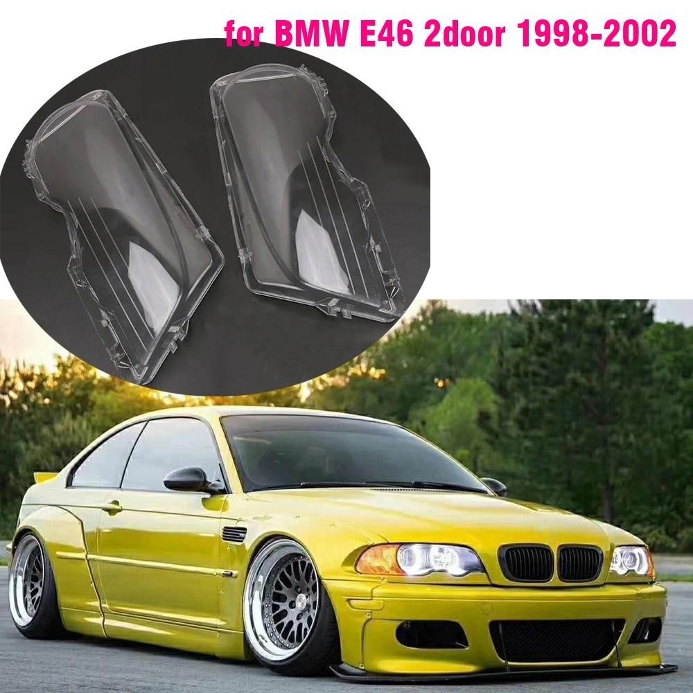 Tampa Da Lente Do Farol Dianteiro Carro Para BMW E46 2 Portas 320i 325i 325xi 330i 330xi Vidro Abajur Automático Transpa