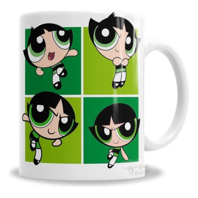 Caneca Porcela Personalizada As Meninas Superpoderosas Bellota Moods, Caja Porcelana 325ml | Presente Criativo Café C...