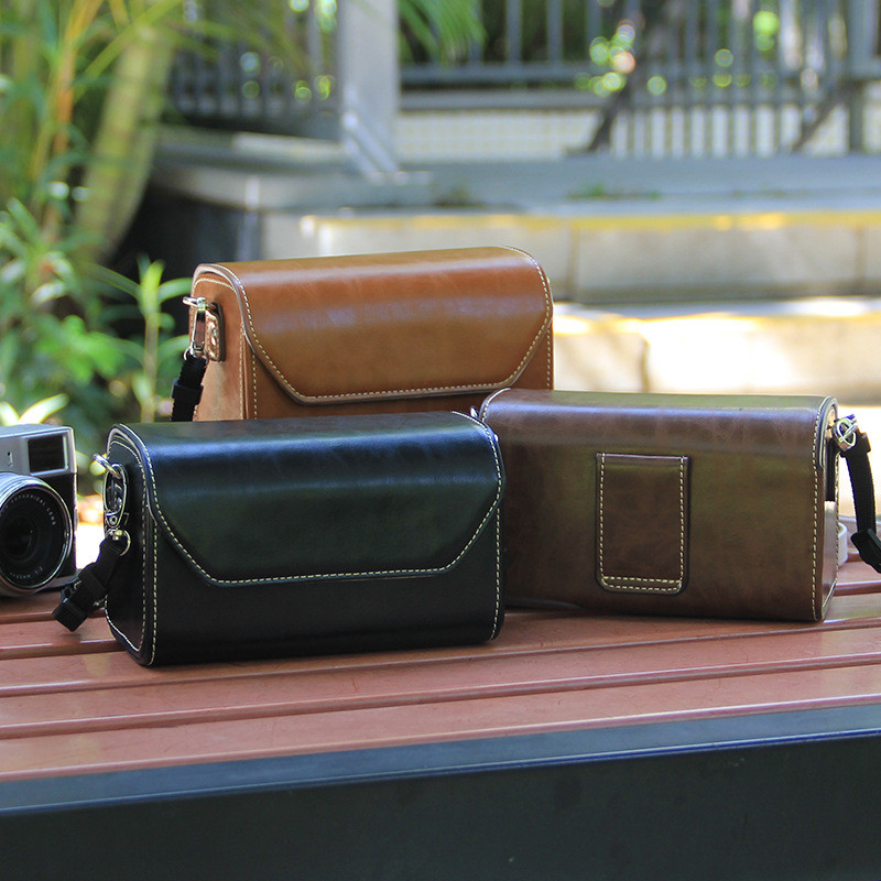 Adequado Para Bolsas De Câmera Sony ZVE10 , Panasonic gf8LX100m2 , Leica DLUX7 E Capas De Couro De Filme Fujifilm 100V