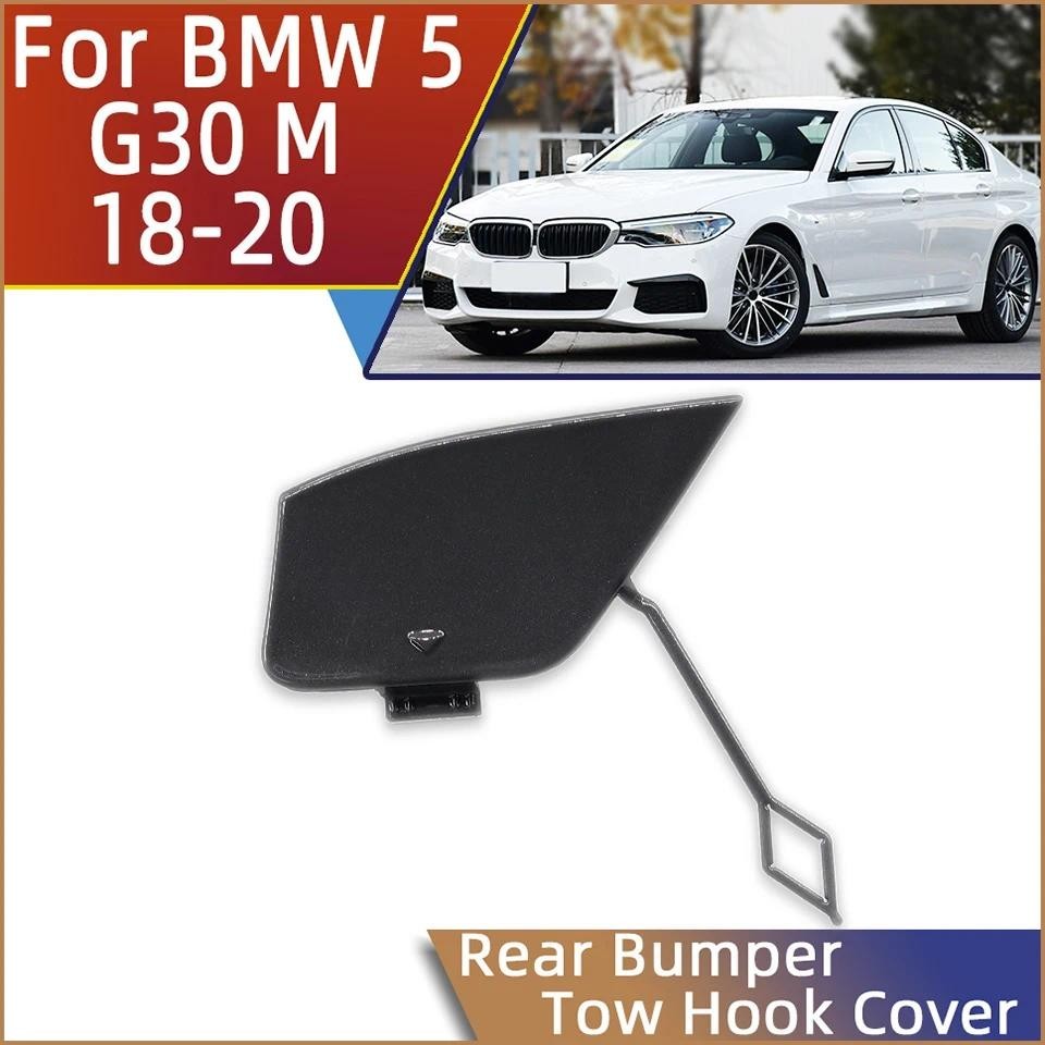 Para BMW Série 5 G30 525i 528i 530i 540 M Sport 2018 2019 2020 Amortecedor Traseiro Do Carro Gancho De Reboque Tampa Da