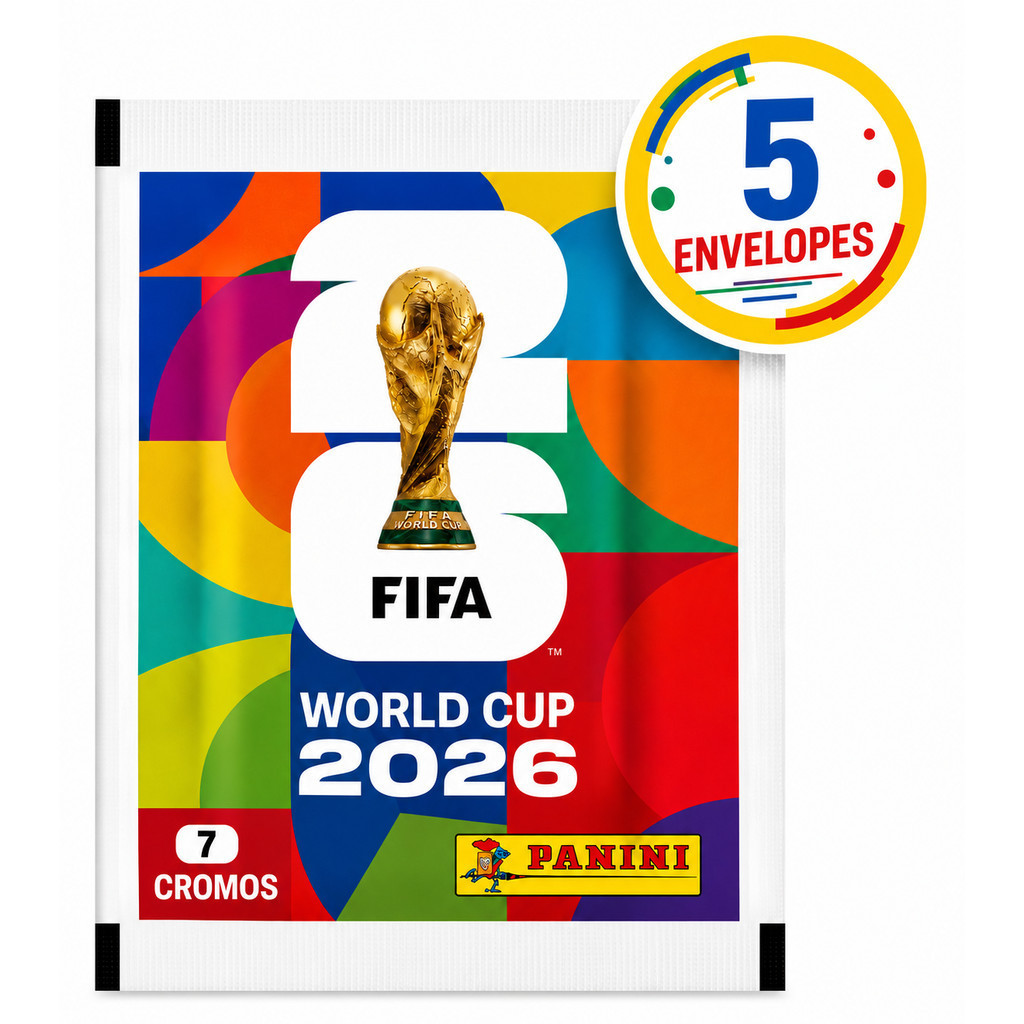 Kit 5 Pacotes 35 Figurinhas Copa Do Mundo 2026 Oficial Panini – FIFA Seleções