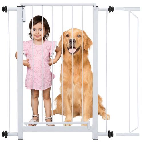 Portão Segurança pet Zaya FICAPET Bebê Criança proteção trava dupla reforçado 67 a 80cm + extensores 83cm altura