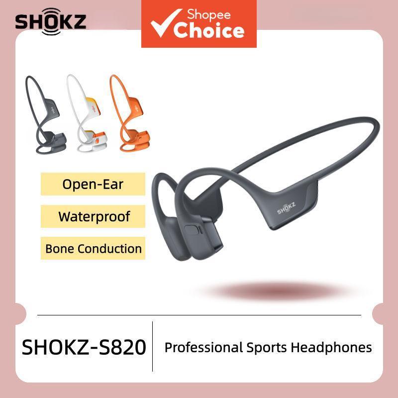 SHOKZ S820 Fones de Ouvido Condução Óssea Bluetooth Sem Fio, Design à Prova d’Água e Suor, com Microfone, Fones Abertos