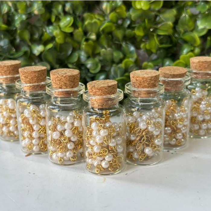 Kit 500 Terço Vidrinho Pérolas Pescoço Lembrancinha Eucaristia Crisma Casamento Batizado PROMOÇÃO