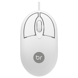 Mouse Bright Standard MO004 USB Branco Empresarial Corporativo para PC e Notebook