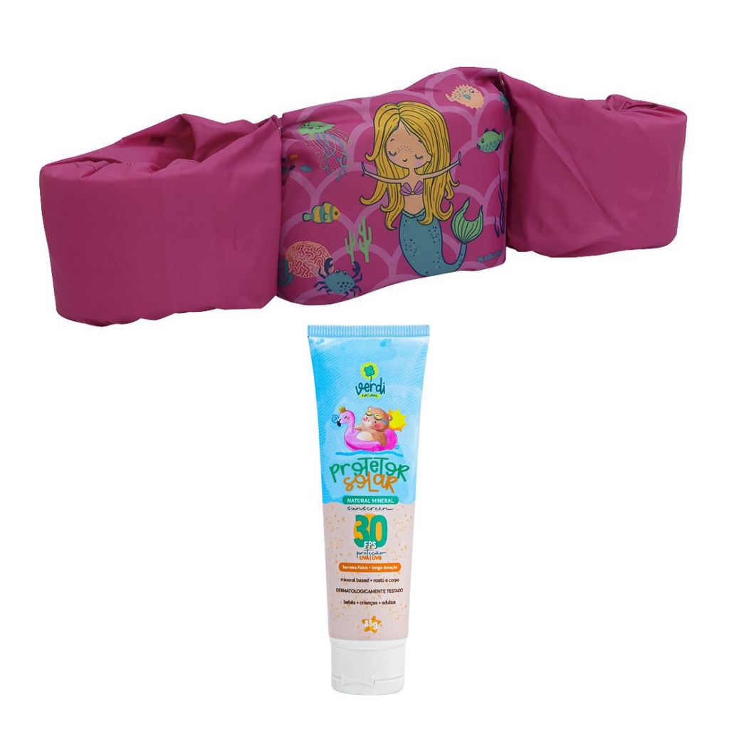 Kit Protetor Solar FPS30 Verdi + Boia Flutuador - Kababy
