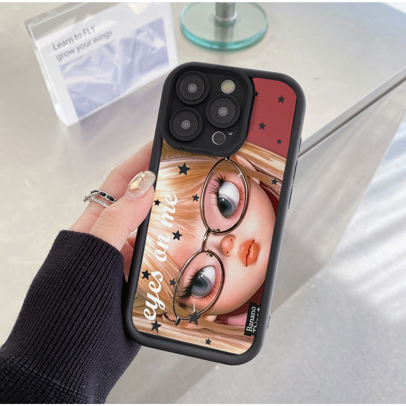 Adequado para iPhone 12 13 14 15 16 17 pro max Retro Barbie Estilo Capa de telefone macia