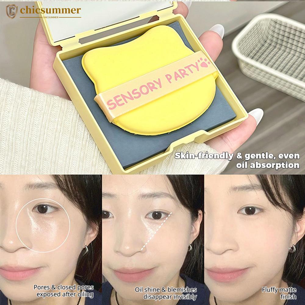 CHICSUMMER 100 Peças De Papel Facial Para Manchas De Óleo Com Espelho Remove Brilho Sem Destruir Maquiagem Portátil Ferr