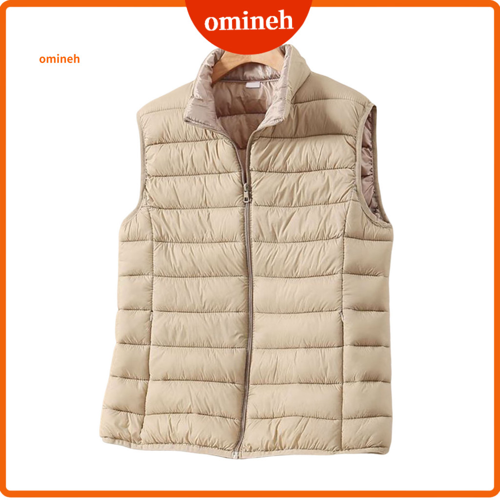 Women Puffer Vest Stand Collar Women’s Slim Fit Lightweight Quilted Jacket Zip-up Padded Down Coat Warm Winter for Sou