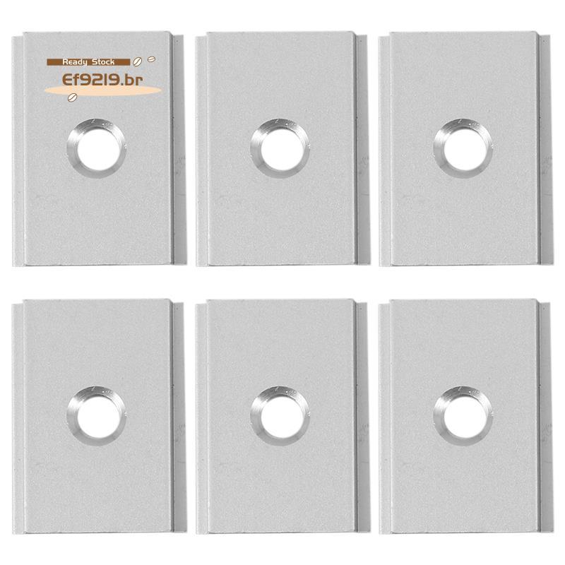 [Oferta Especial E] 6 Peças M6 T-Track Deslizante Porca Liga De Alumínio De Slot Em Para Perfil Fixador De Ferramenta Ca