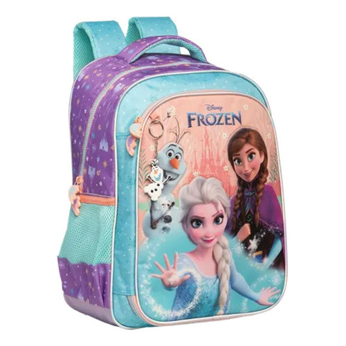 Mochila Escolar Frozen Disney 16 Xeryus Lilás+azul Frozen