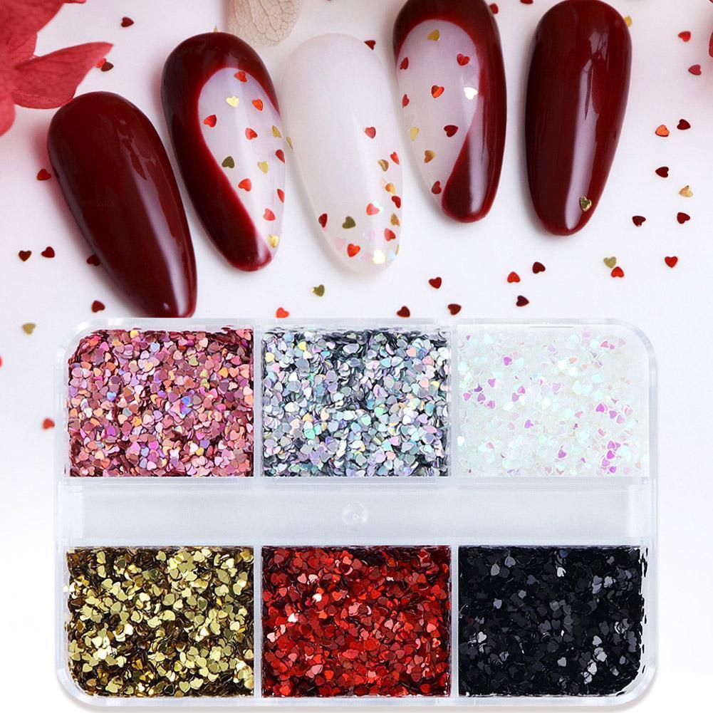 Bem-Vindo ☆ Colorido Mini Coração Prego Glitter Espumante Amor Salão De Beleza Decoração Acessórios Design D9b9