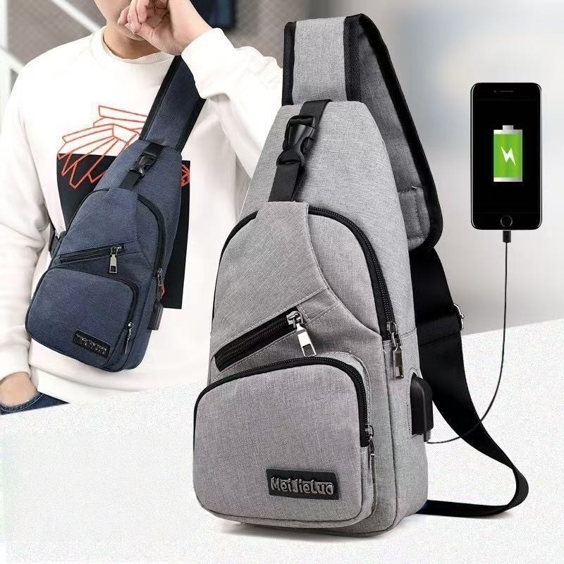 Bolsa de ombro masculina anti-roubo de ombro carregador usb mensageiro JZ