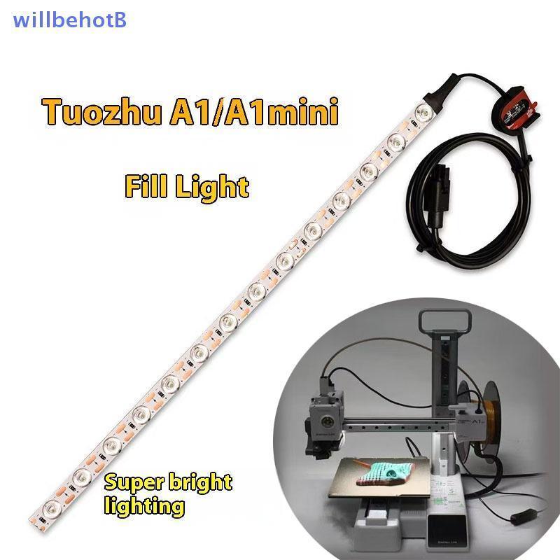 Hotend Bambu Lab A1/A1 Mini Instalação Magnética De Liga De Alumínio Tira LED Bambu Lab A1/A1 Mini Kit De Barra De Luz
