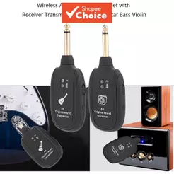 Miwayer A8 Sistema de Transmissor e Receptor de Guitarra Sem Fio 2.4GHz/Baixa Latência/Recarregável/Áudio