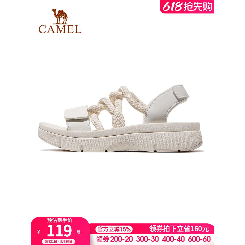 Camel tênis sandálias femininas 2026 primavera verão novo estilo sapatos femininos sapatos de praia feminino antiderrapa