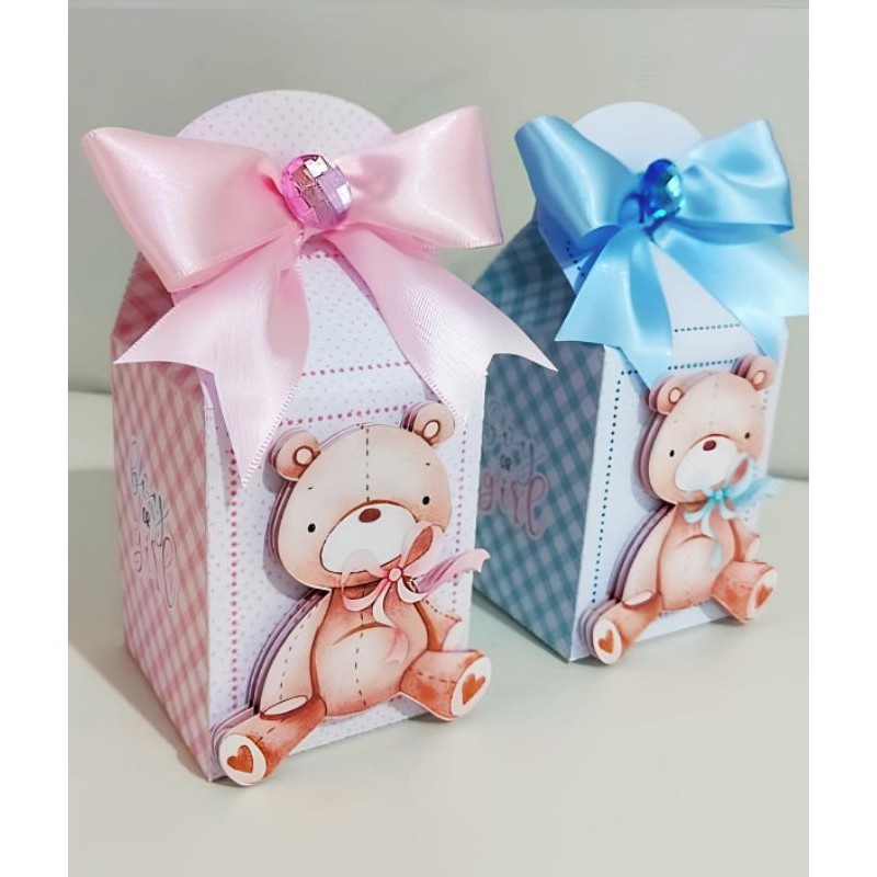 10 Caixa Milk- Tema Chá revelação Ursinhos 2- Lembrancinha Infantil - Mesversario