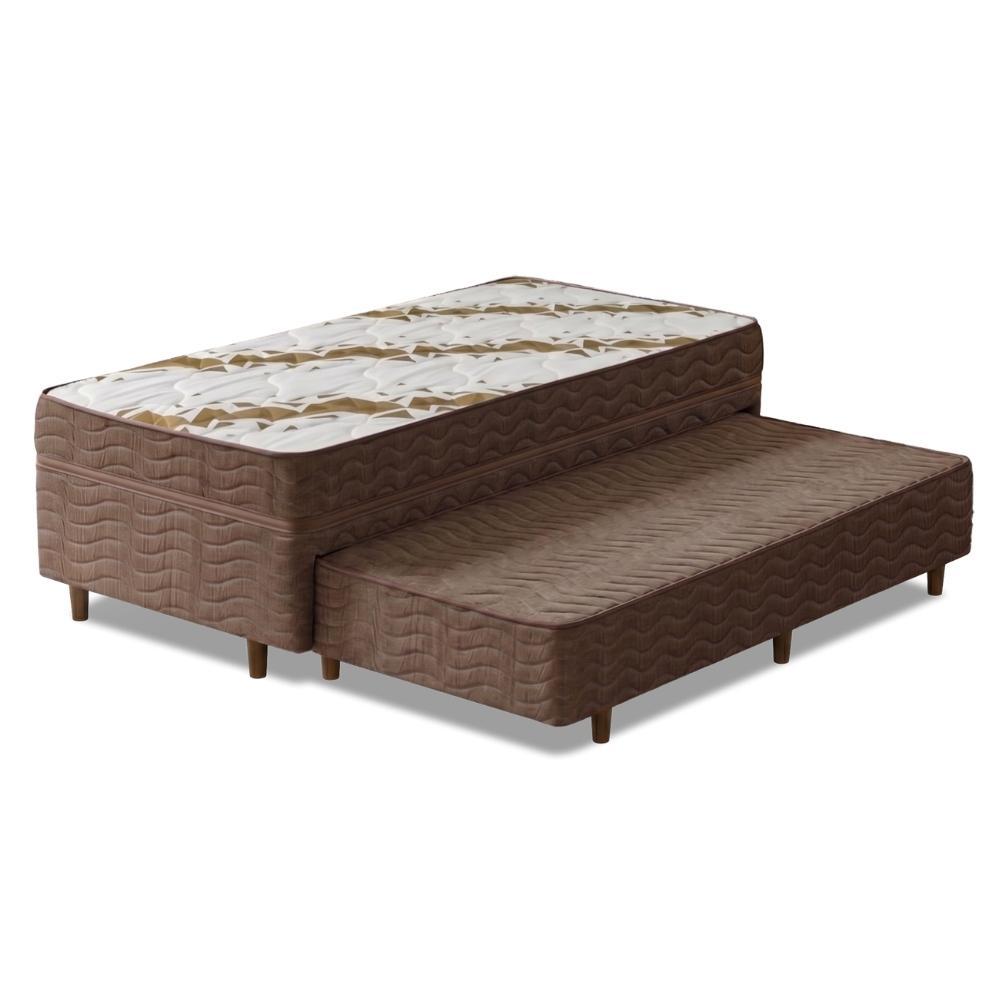 Cama Bibox Conjugada Solteiro Ortopédica Com Cama Auxiliar Sleep Prime 88x188x49cm