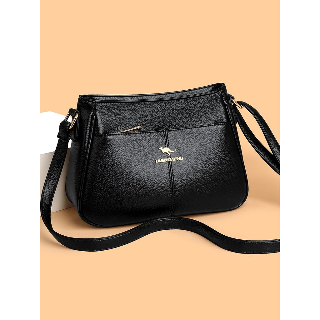 Bolsas femininas 2026 Novo estilo moda couro genuíno bolsas femininas idosas de meia-idade bolsas da mãe bolsas mensagei