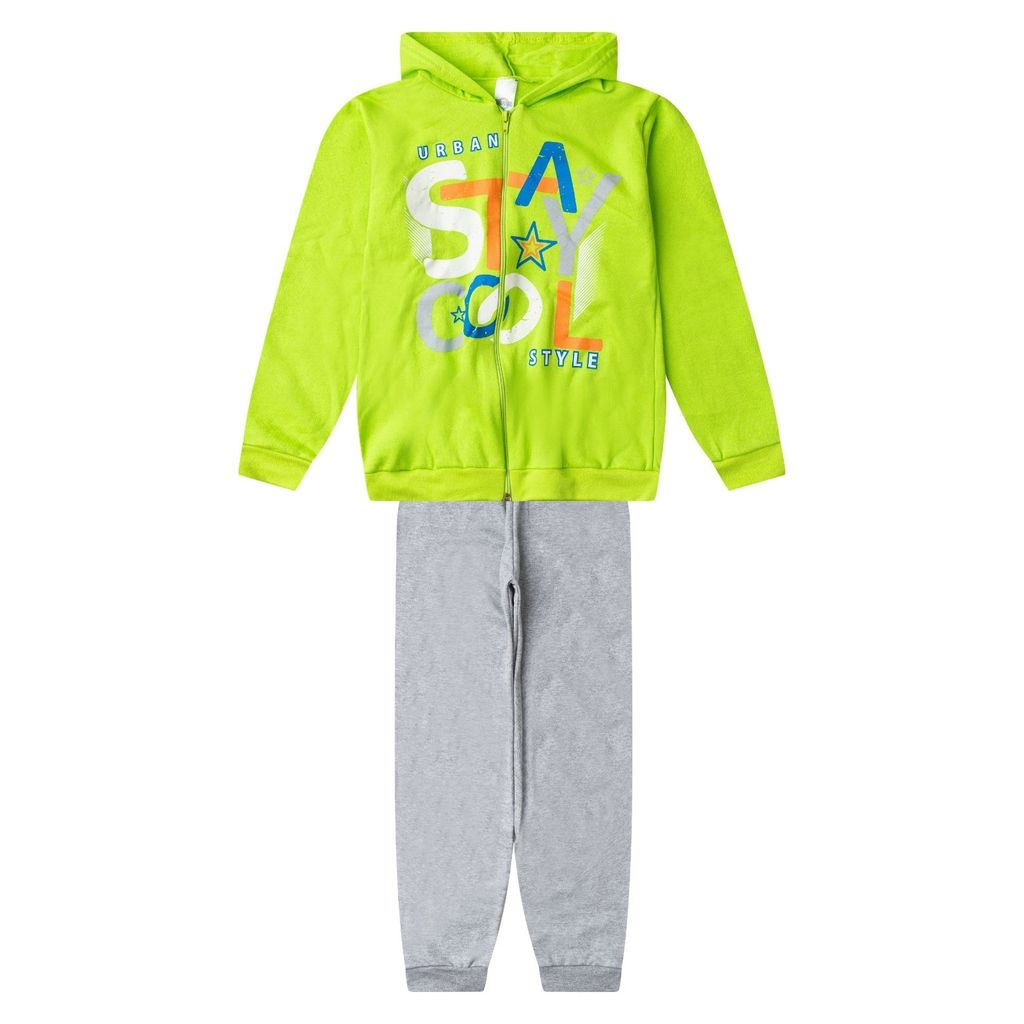 Conjunto Moletom Menino Jaqueta E Calça Select Verde