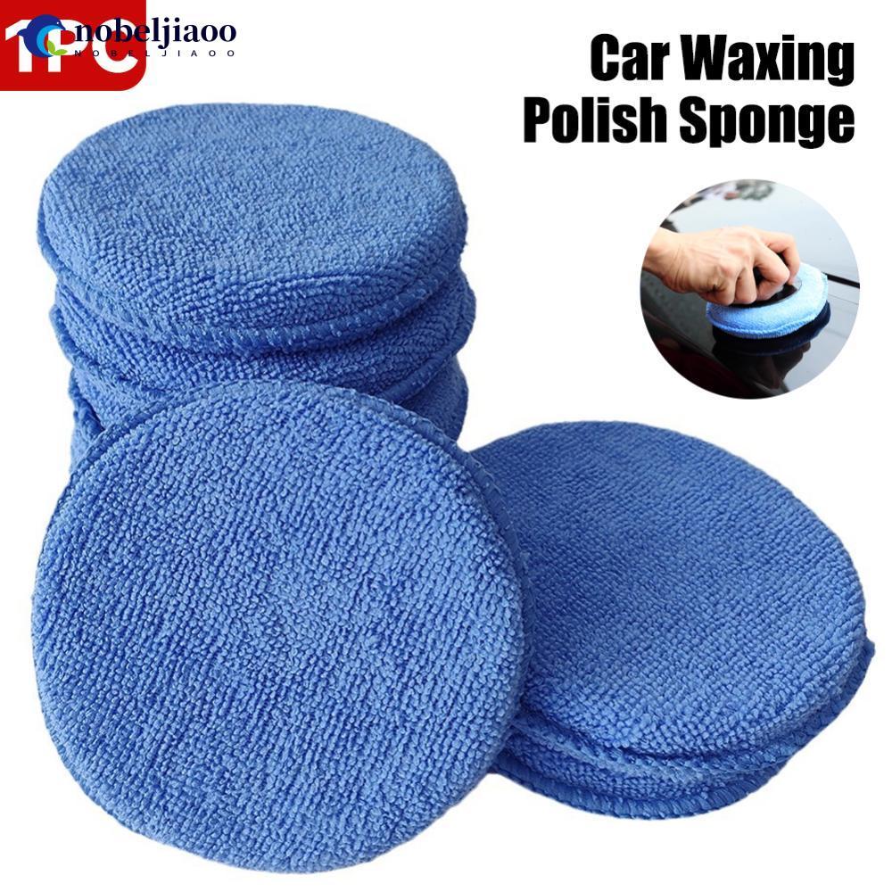 NOBELJIAOO Esponjas De Polimento De Cera De Carro , 5 " , Aplicador , Bolso Redondo , Espuma De Microfibra , Ferramentas