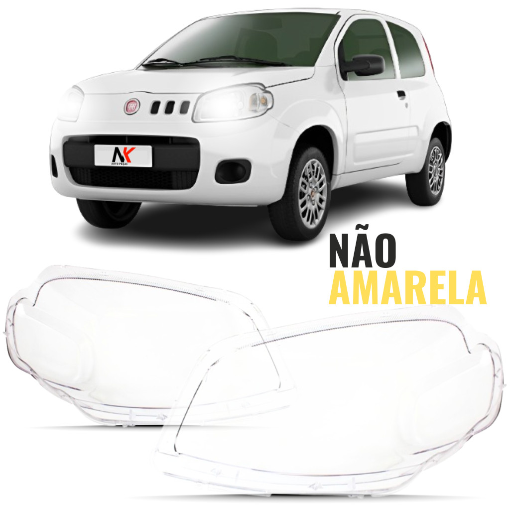Par/Un Lente Farol Fiat Uno Vivace Way 2010 2011 2012 2013 2014 2015 Farolete