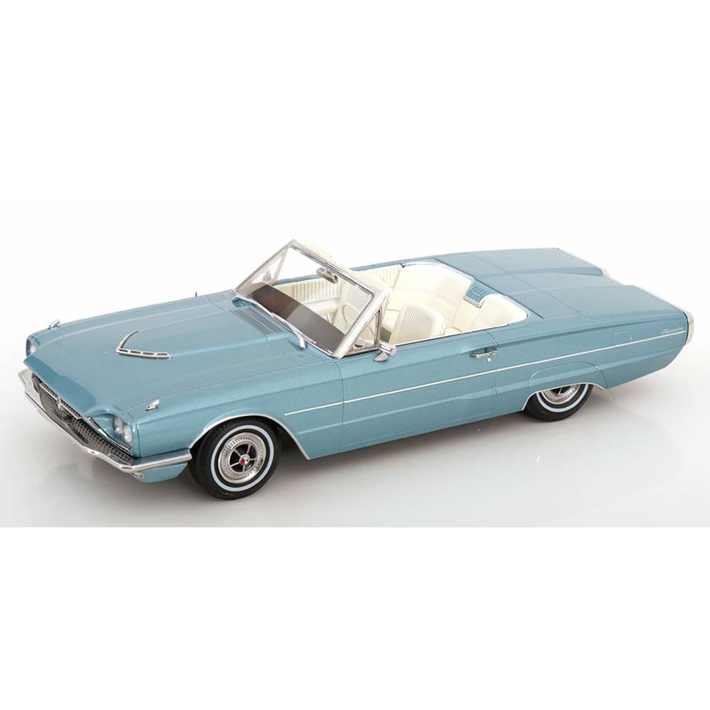 Miniatura Carro Ford Thunderbird Cabrio Conversível (1966) - Azul Metálico - 1:18 - KK Scale