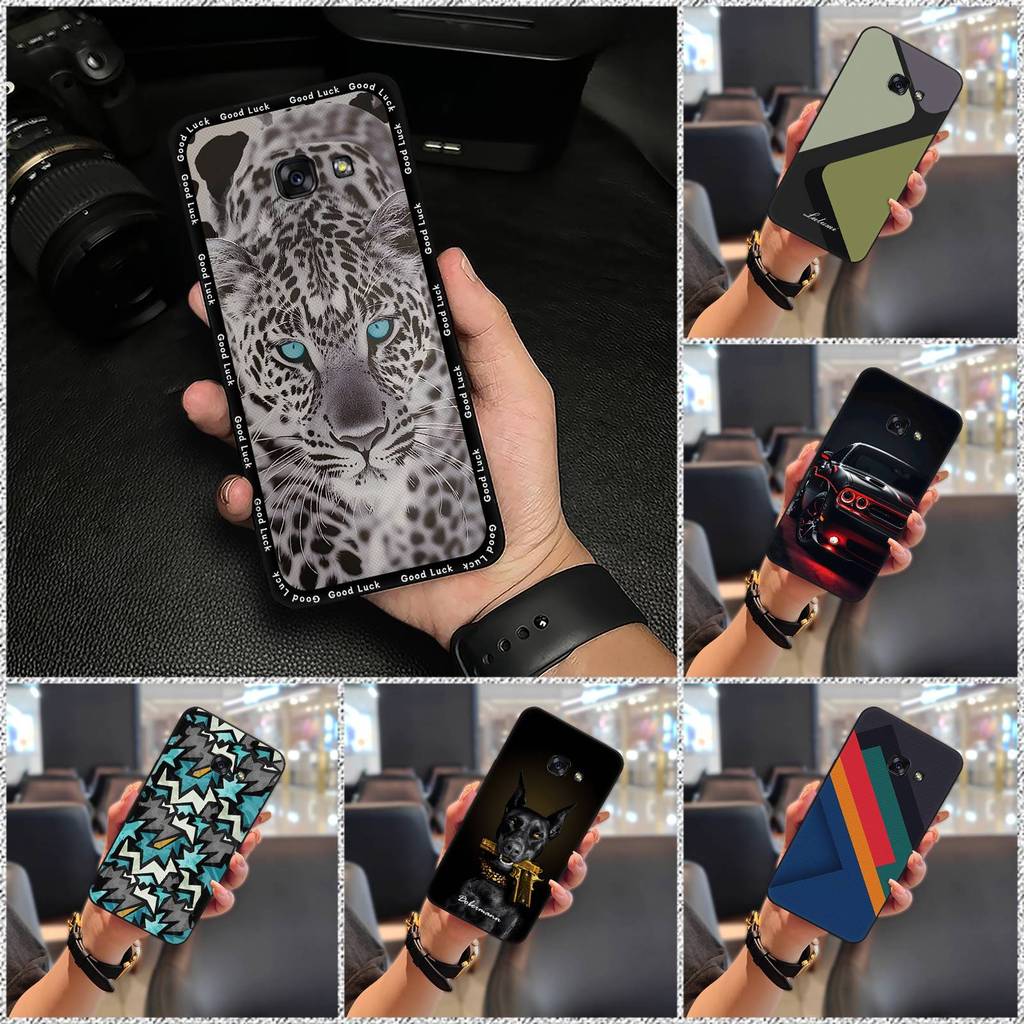 Capa Protetora De Telefone Envoltório Completo Para Samsung Galaxy A7 2017/A720 TPU À Prova D'água Design De Moda Trasei