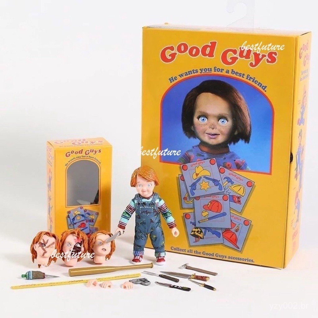 Boneco de Ação NECA Chucky Cult Doll Child Play Ghost Modelo QGZW