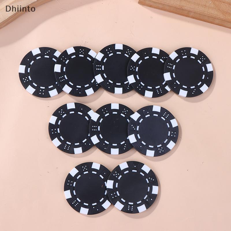 [Dhiint] 10 Peças De Chips De Pôquer De Plástico ABS Casino Texas Hold'em Poker Moedas De Metal 11.5g Game Chip Set Aces
