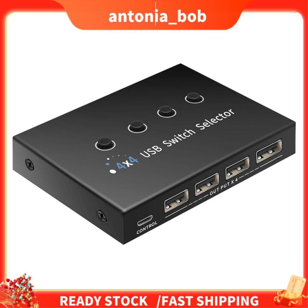 4 Em 4 Saídas KVM USB2.0 Switch Hub Adaptador USB2.0 Impressora Splitter Switcher Para PC Laptop Teclado Mouse Monitor