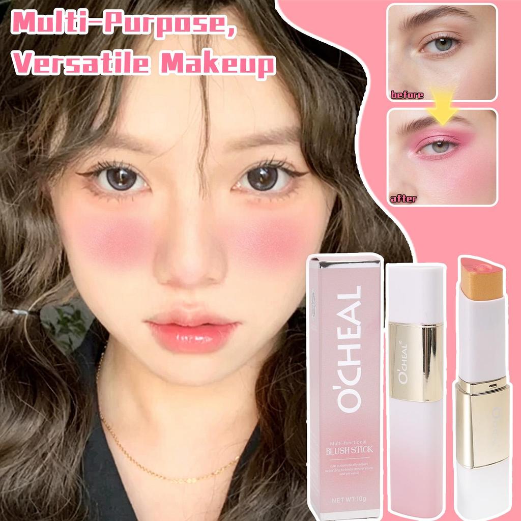 Blush Em Bastão Fosco Que Muda De Cor , Adequado Para A Pele-Cosmético De Longa Duração Uso Diário
