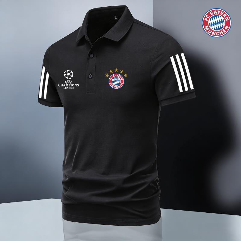 Bacalhau novo estilo primavera verão novo estilo esportes ao ar livre de secagem rápida manga curta masculina Bayern Clu