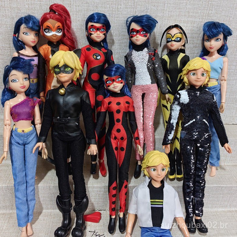 Nova figura solta da Lady Bug, Lady Wonder, Black Cat Roar, boneca articulada de menina, brinquedo colecionável 8GJQ