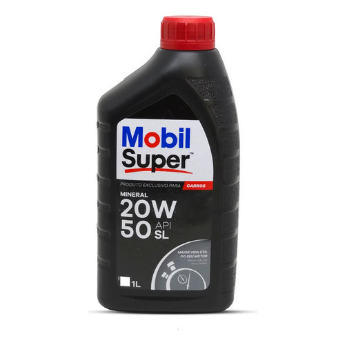 óleo Lubrificante Motor 20w50 Sl Mineral Mobil Super 1 Litro