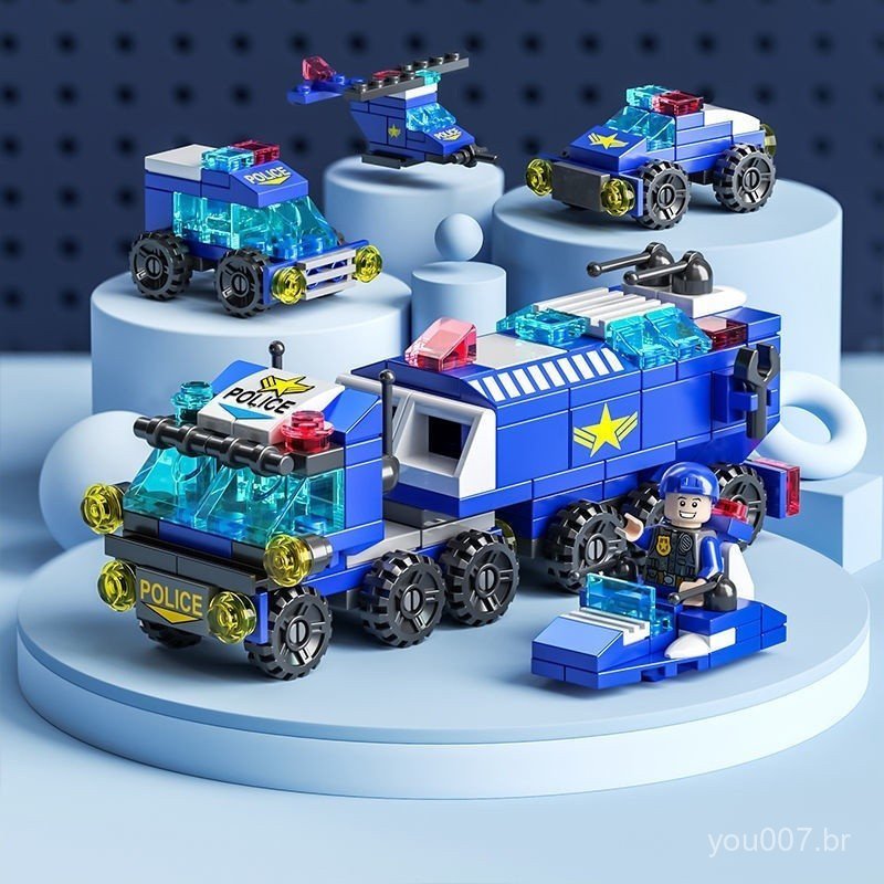 Blocos de Construção 3D SWAT 6 em 1, 147 Blocos de Construção, Brinquedos Educativos para Crianças