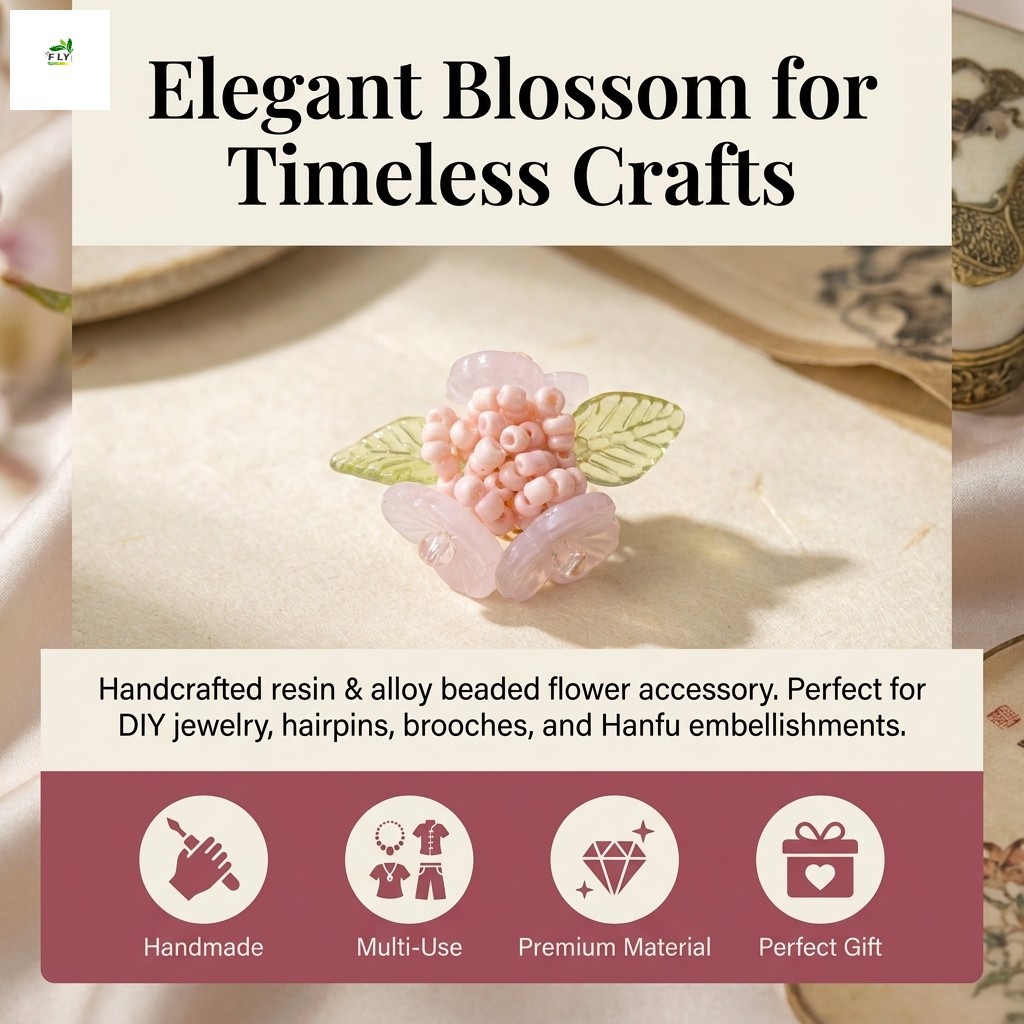 Flor Frisada Artesanal DIY Jóias Descobertas Liga De Resina Para Brincos Grampos De Cabelo Broches