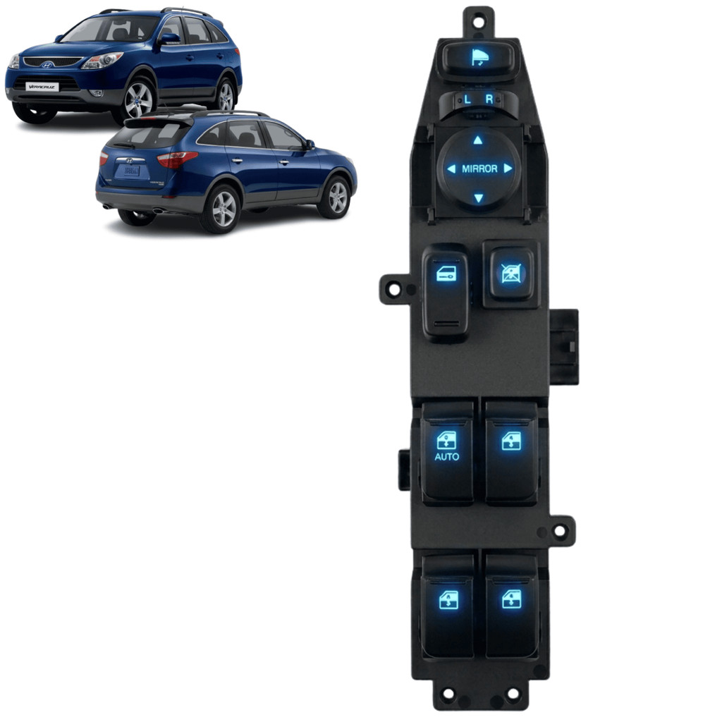Botão Comando Vidro Porta Dianteira Esquerda Motorista AUTO Hyundai Veracruz 2007 2008 2009 2010 2011 2012